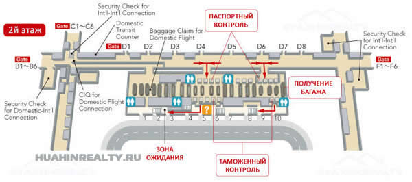 Схема аэропорта Бангкока Суварнабхум